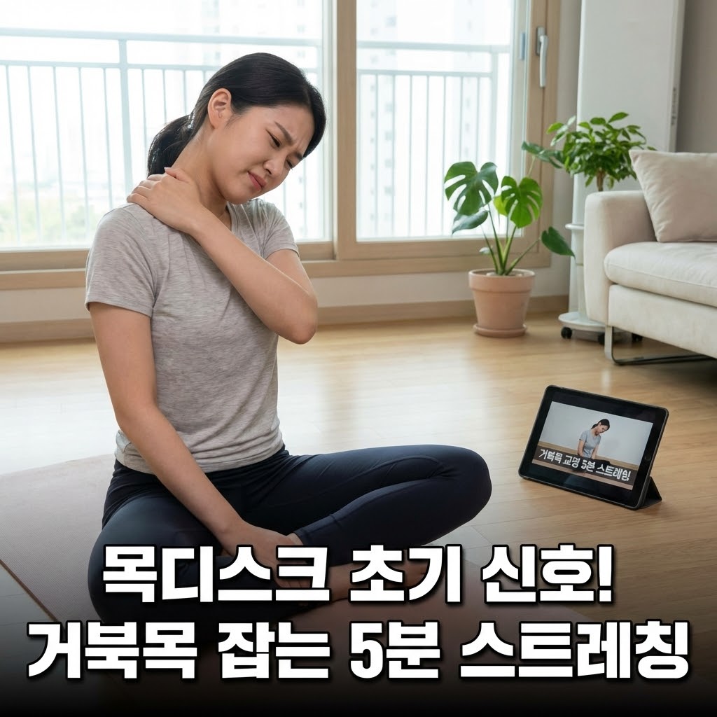 목디스크 초기증상 신호와 거북목 교정을 위한 5분 스트레칭 완벽 가이드