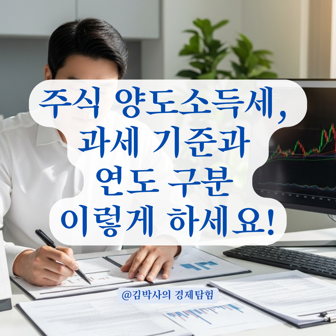 주식 양도소득세, 연간 기준과 과세 시점 헷갈릴 때 꼭 알아야 할 정리 포인트.