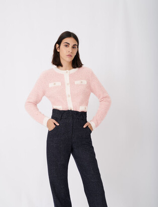 Maje cardigan 마쥬 루렉스 핑크 가디건