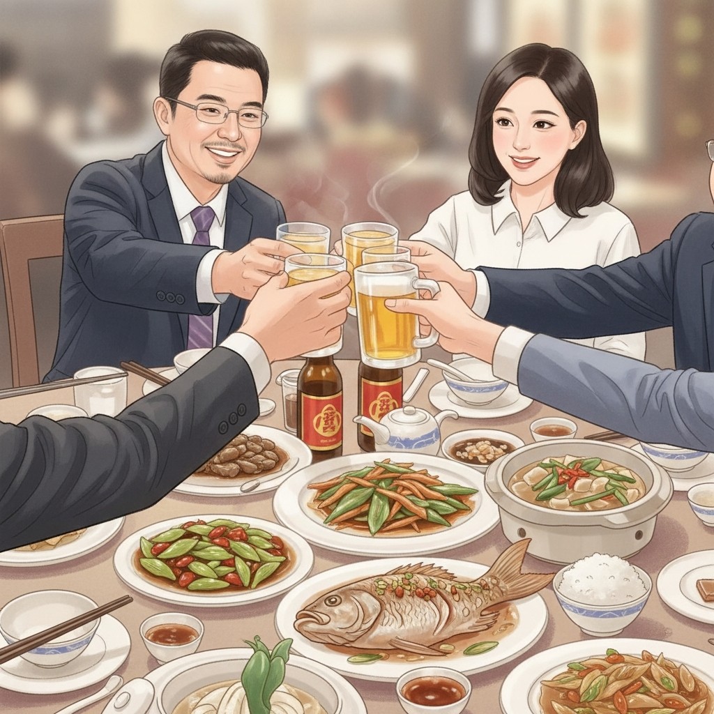 중국식 건배 장면
