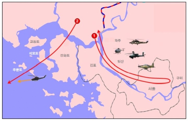 북한 무인기 궤적