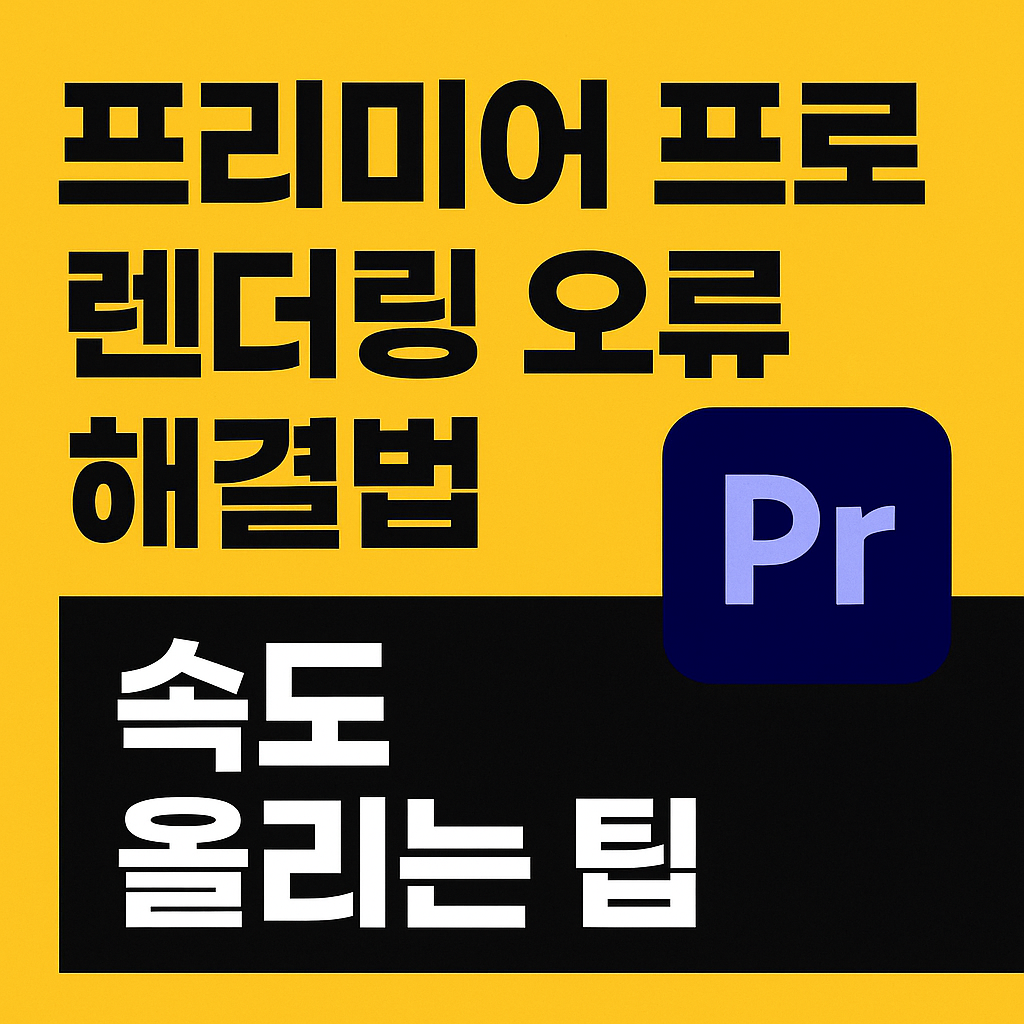 프리미어 프로 렌더링 오류 해결법 Top 10|속도 올리는 팁 완전정리