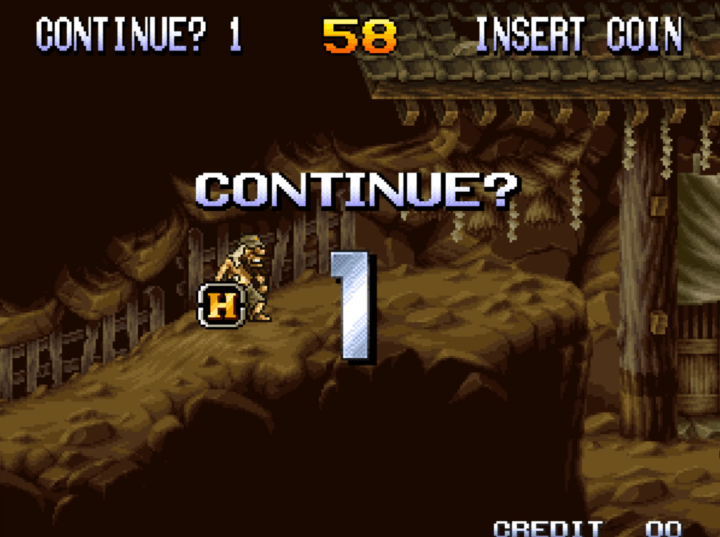 메탈슬러그6-오락실게임-종료-화면