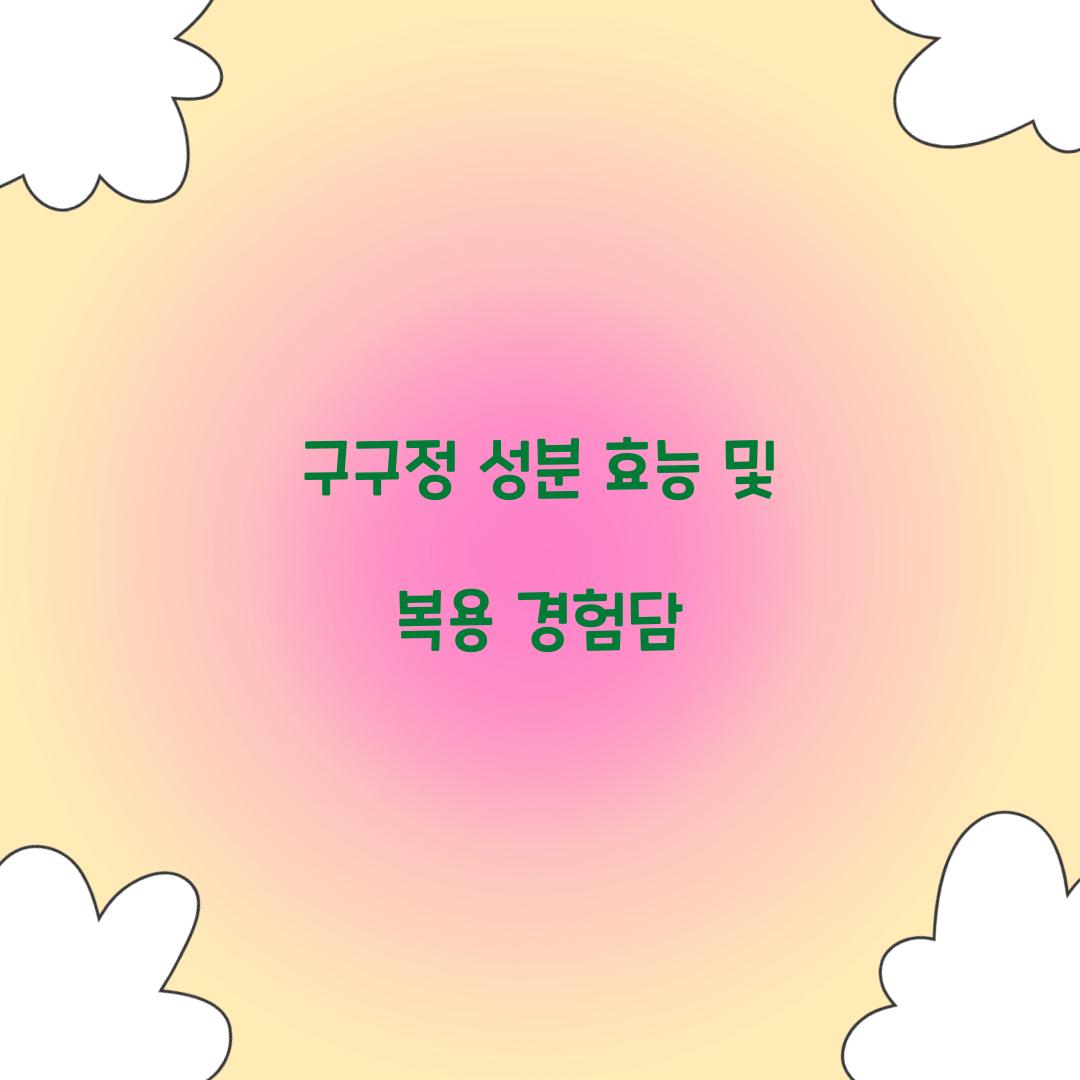 구구정 성분 효능