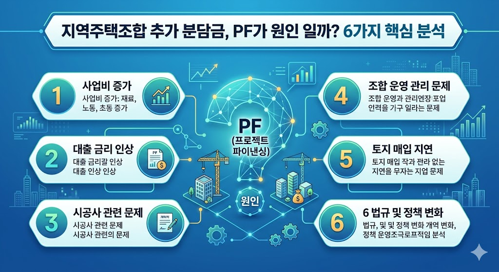 지역주택조합 추가 분담금, PF가 원인 일까? 6가지 핵심 분석