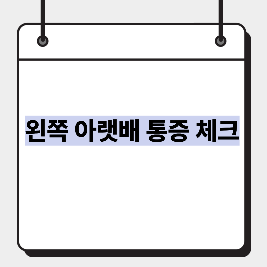 왼쪽 아랫배 통증 체크 1