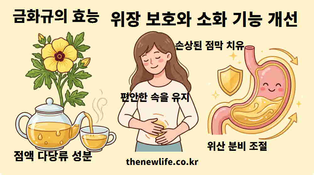 금화규 효능 위장 보호 소화 기능 개선
