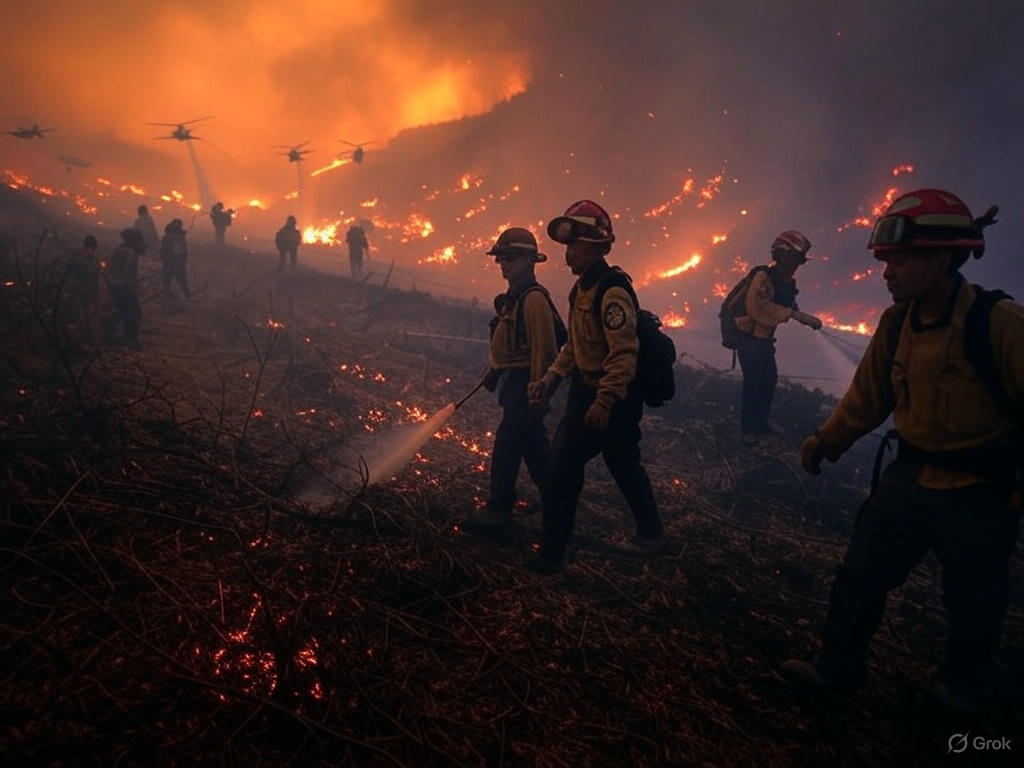 대구 산불 진화 작업