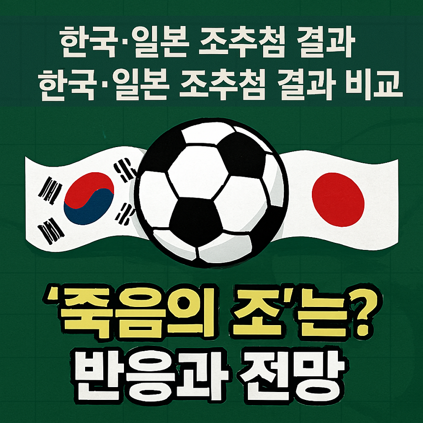 북중미 월드컵 조추첨 결과, 한국, 일본 조추첨 결과 비교 분석, 죽음의 조는?, 반응과 전망