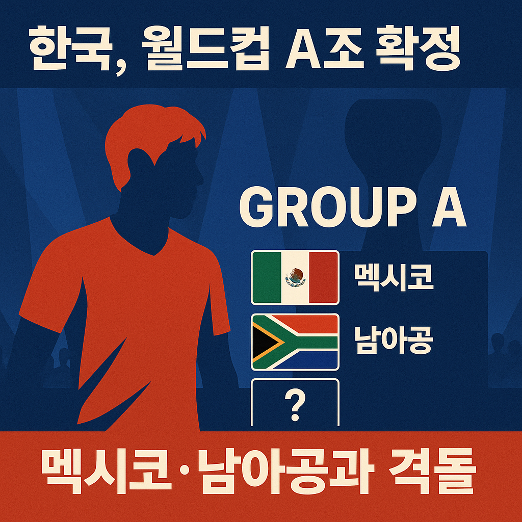 2026 월드컵 조추첨 결과 한국 멕시코 남아공과 A조 편성! 첫 상대는 유럽 PO 승자