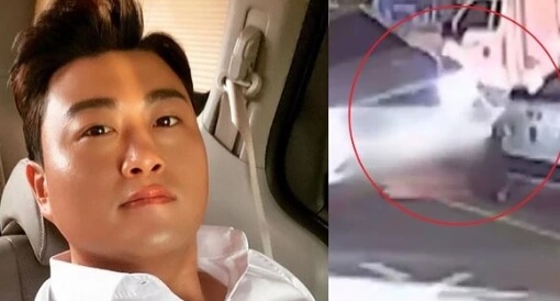 교도소 담장과 철문 저녁 풍경