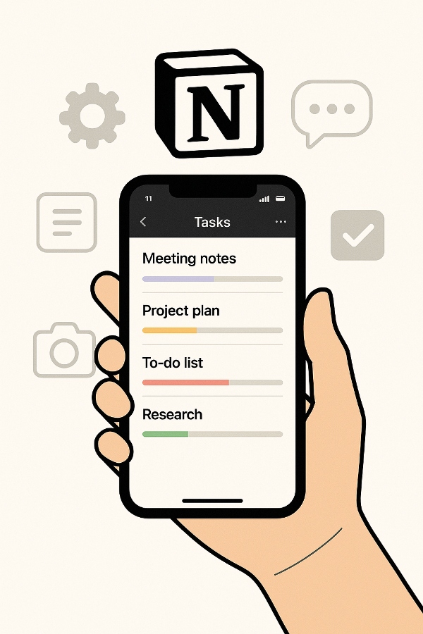노션 모바일 앱, 손안의 생산성 도구 사진