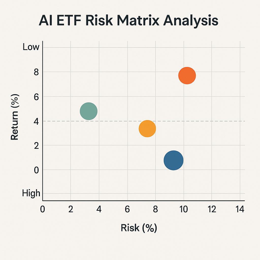 AI ETF 리스크 매트릭스 분석 차트