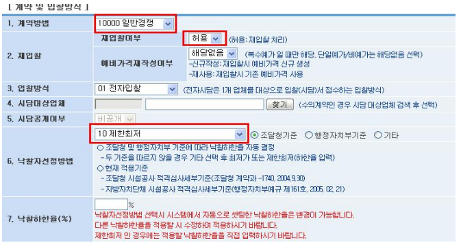 조달청 나라장터 입찰방법, 기능, 특징