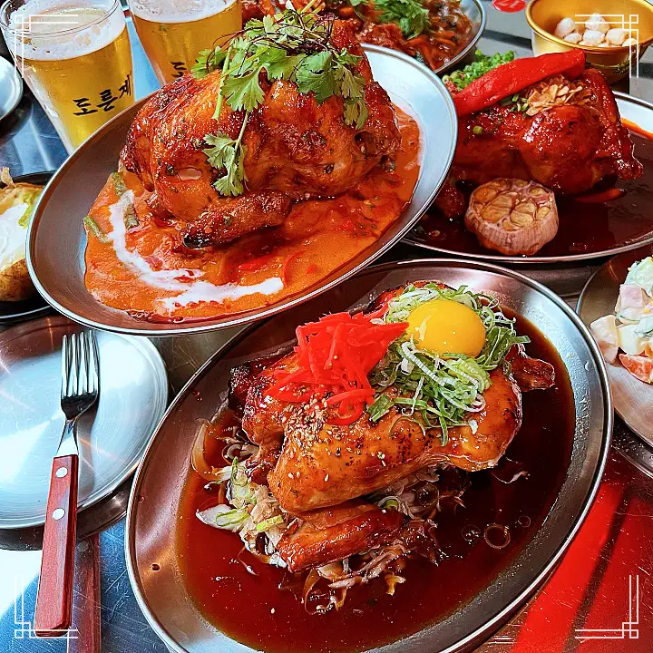 줄서는식당 광진구 군자 전기구이 통닭 맛집 함은정 미국계 치즈케이크 태국계 푸팟퐁커리 한국계 불닭 볶음면 권율 추천 49회 소개
