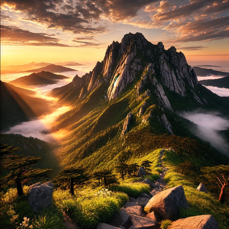 신비로운 기운이 느껴지는 산봉우리