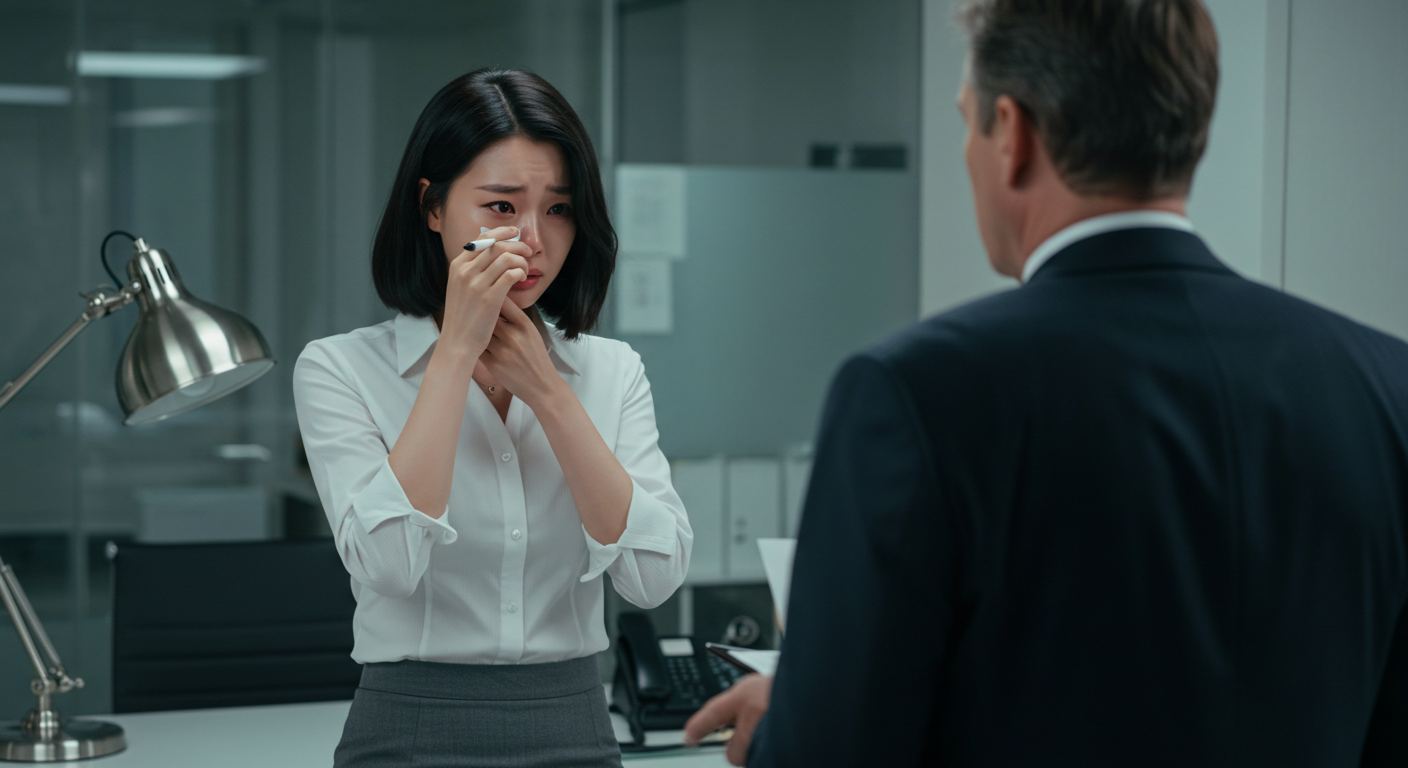 외국인에게 괴롭힘당하는 여성