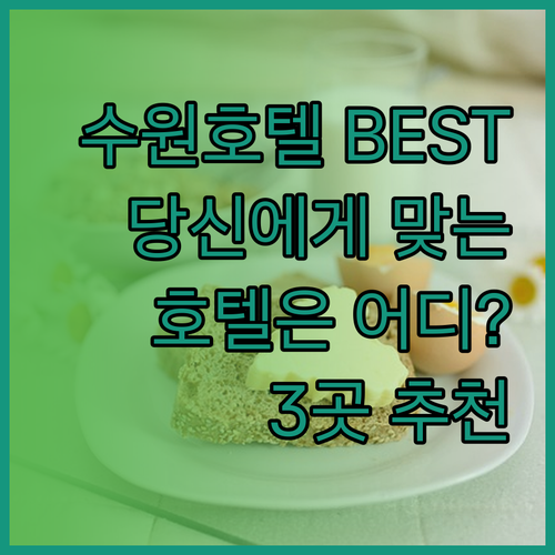 수원 호텔 추천 베스트 3 당신에게 