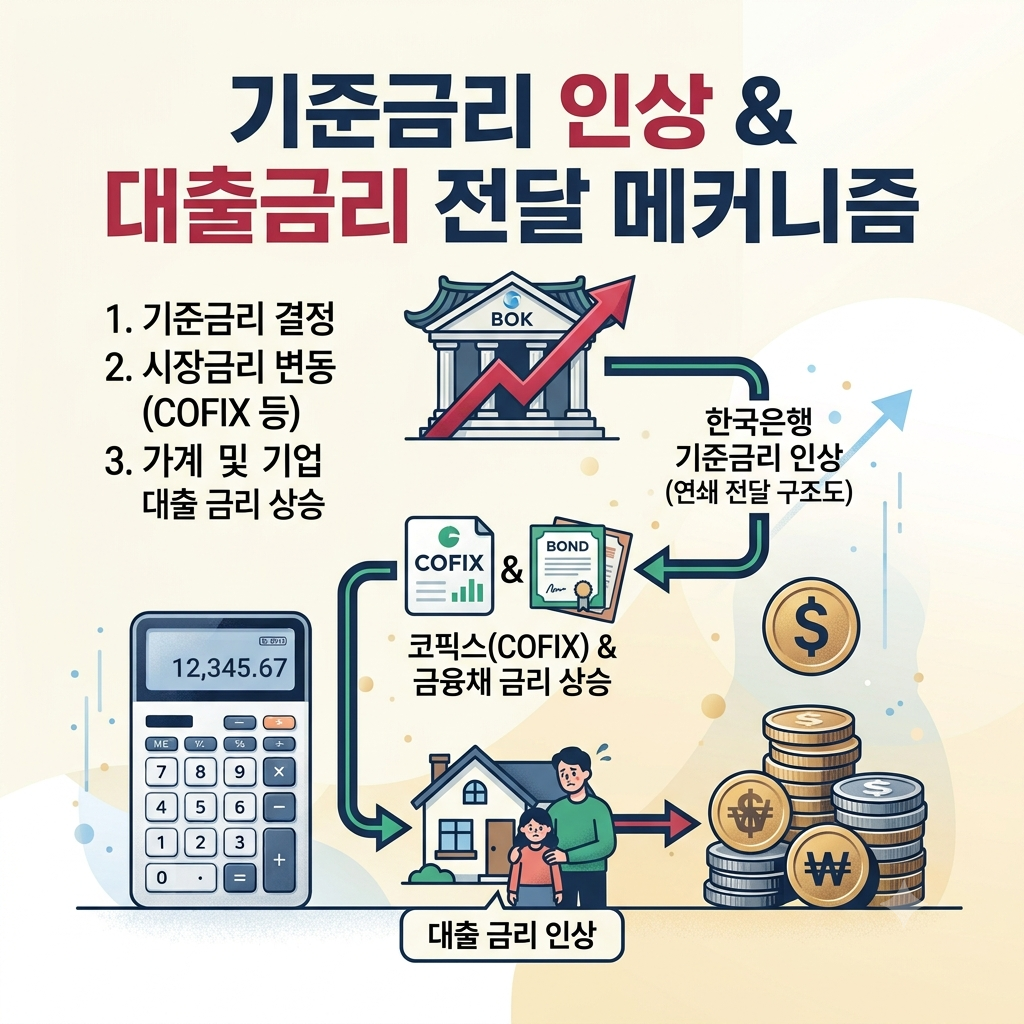기준금리 인상과 대출금리 연관 메커니즘