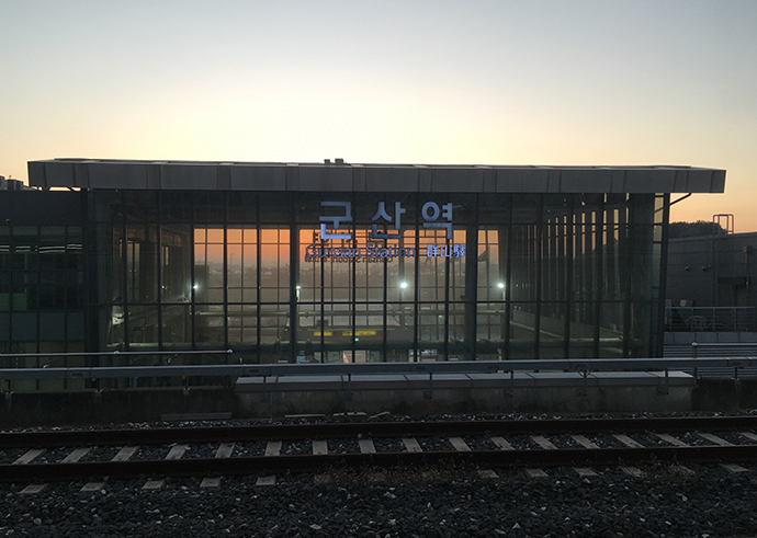 군산역-밤-저녁-풍경