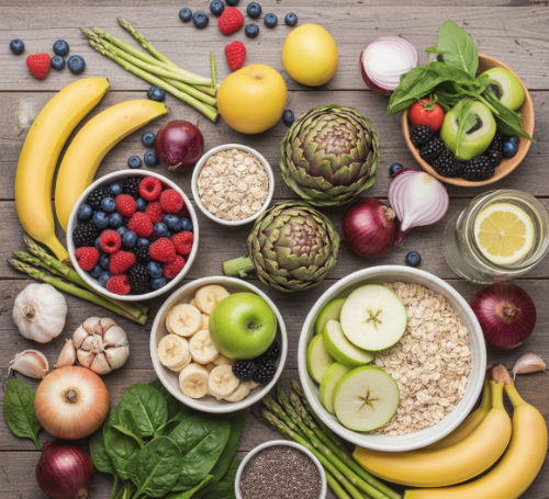 식이섬유와 프리바이오틱스가 풍부한 과일과 채소