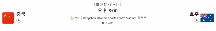 경기일정