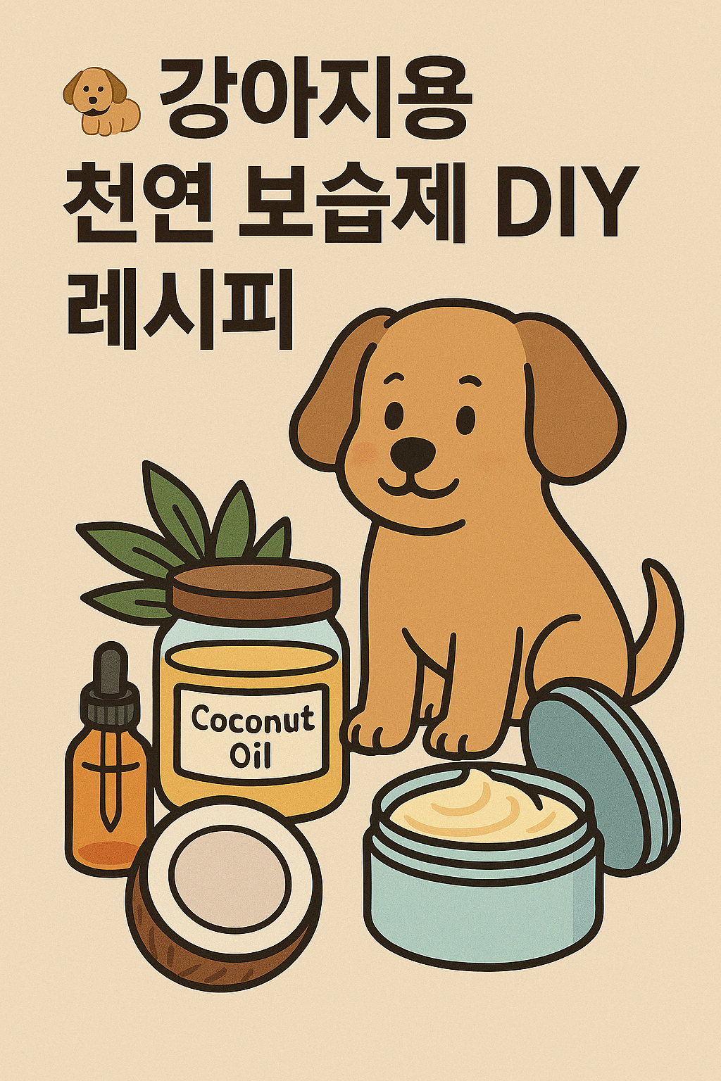 🌿 강아지용 천연 보습제 DIY 레시피