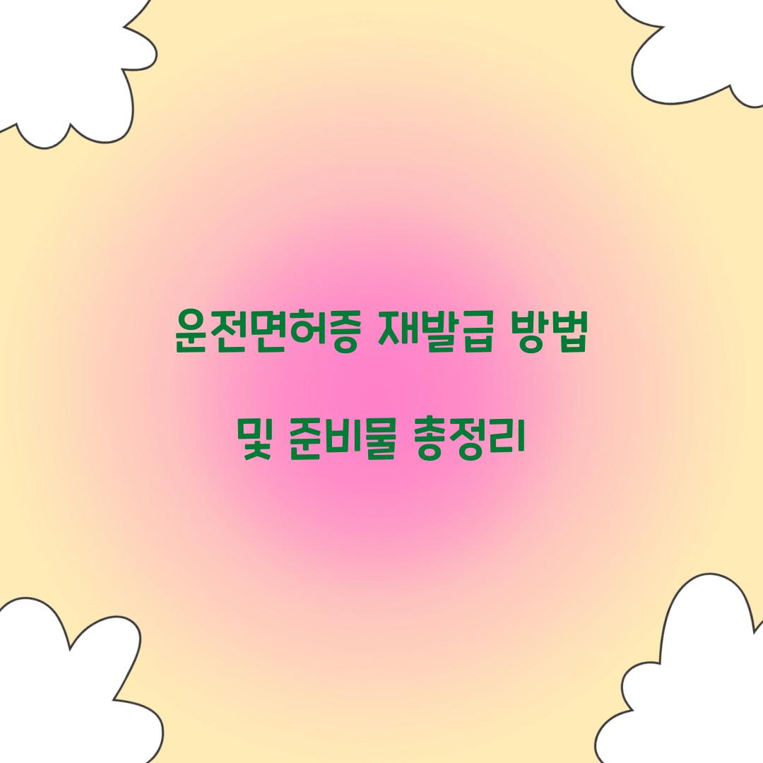 운전면허증 재발급