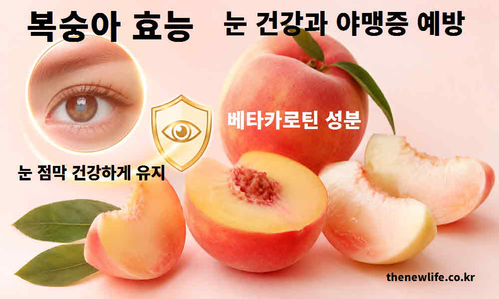 복숭아 효능 눈 건강 야맹증 예방