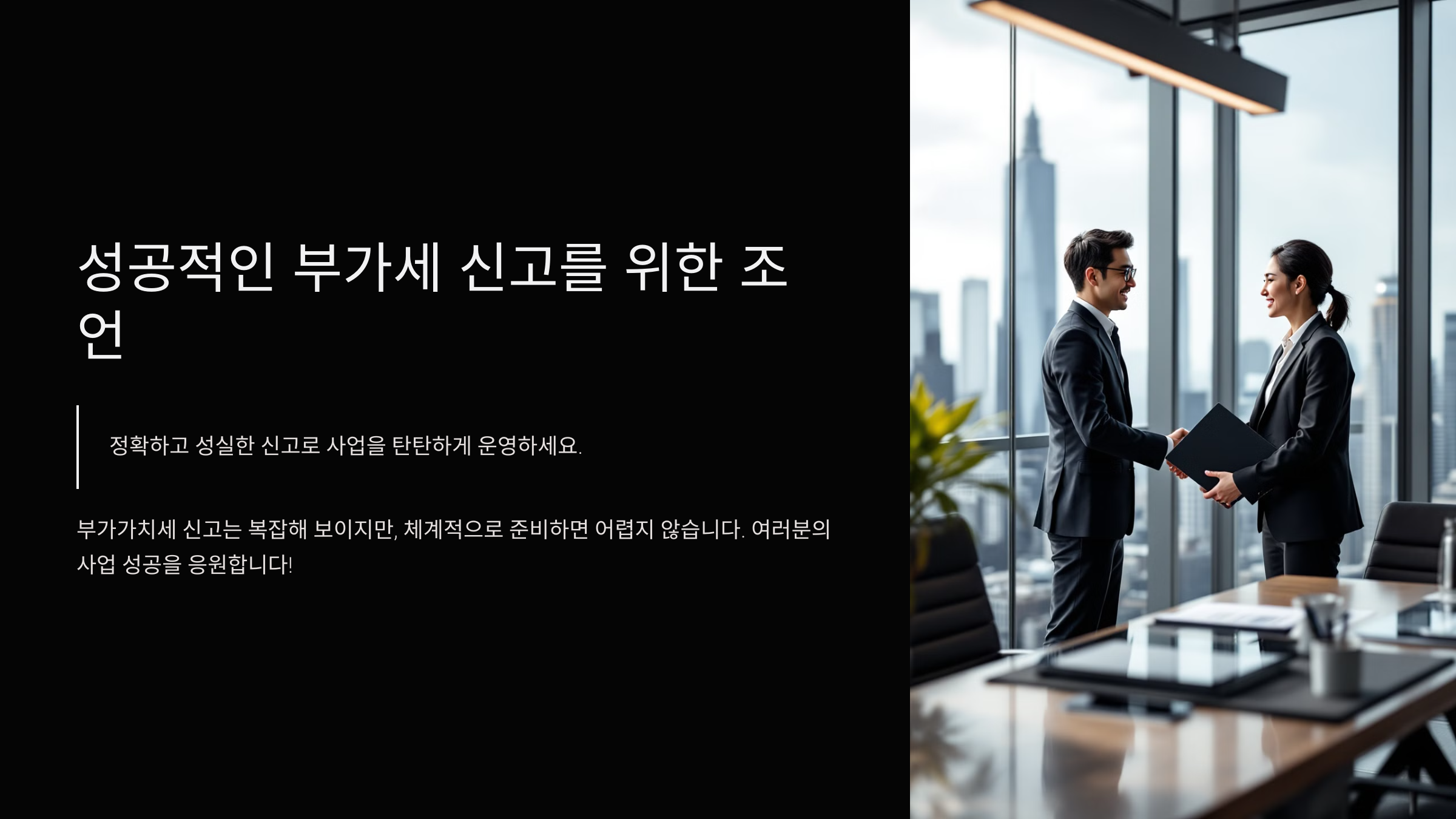 성공적인 부가세 신고를 위한 조언
