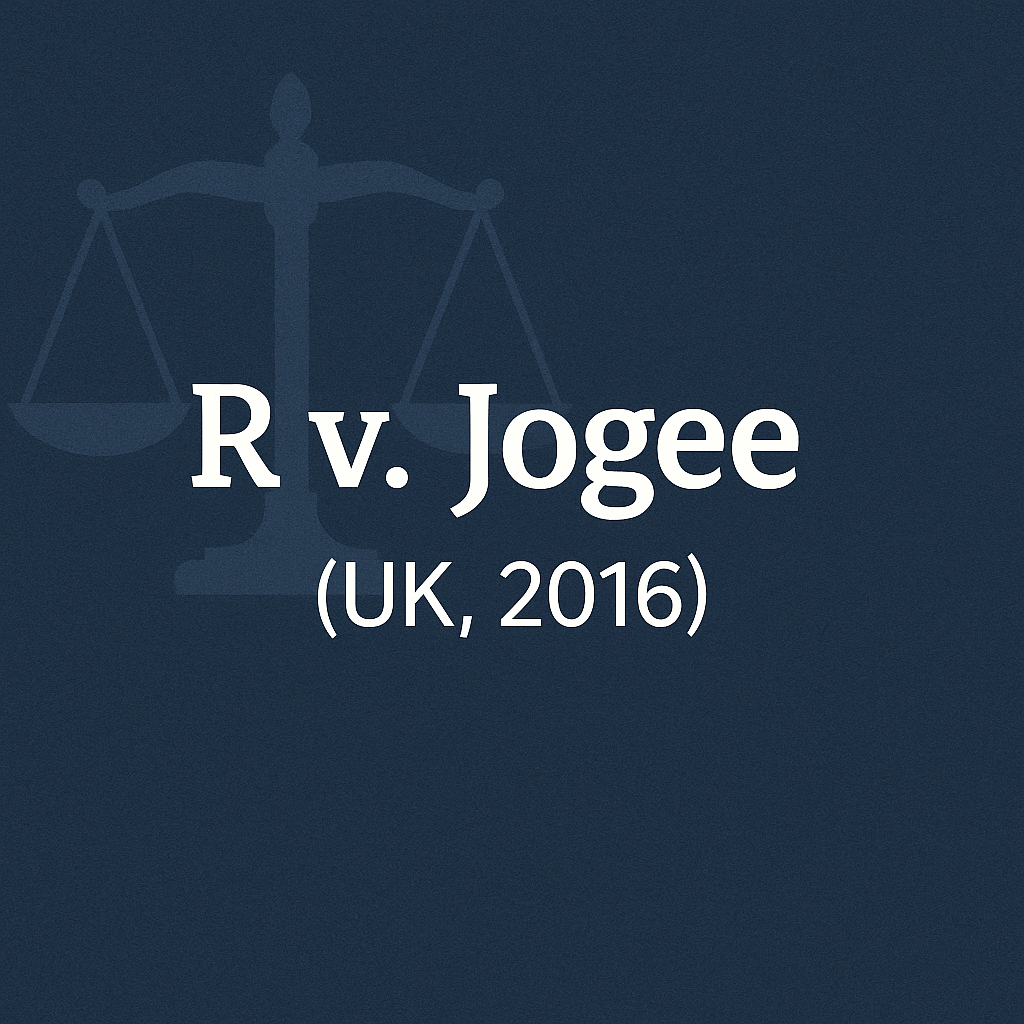 R v. Jogee (2016): 공동 범행 책임의 새로운 기준