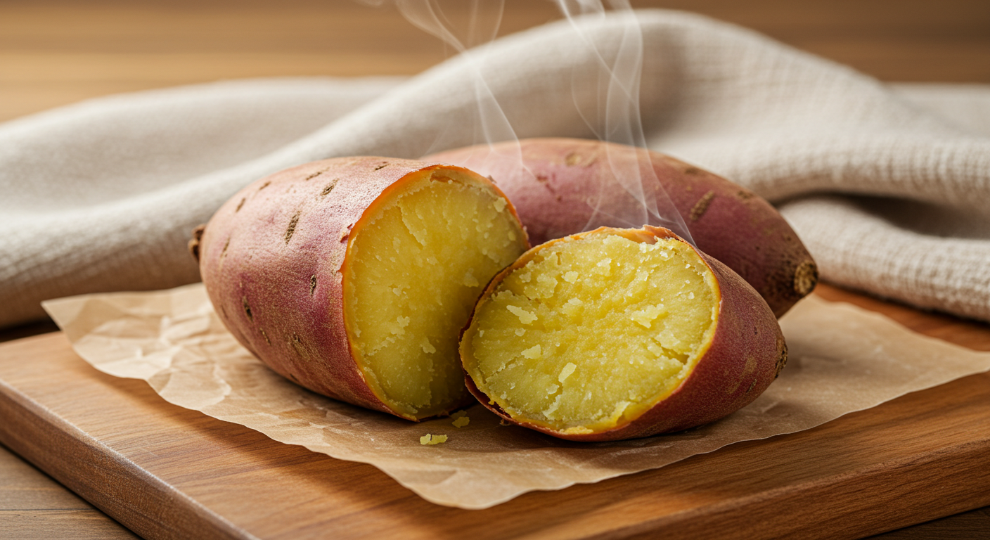 따뜻한 고구마 한 입, 후두염을 편안하게 해주는 자연 간식이에요!