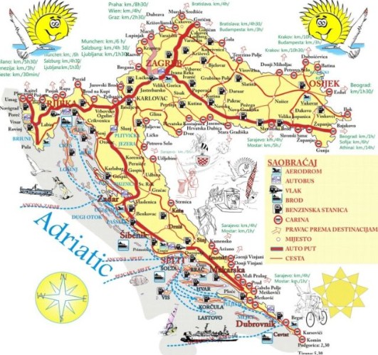 크로아티아 지도 관련 사진