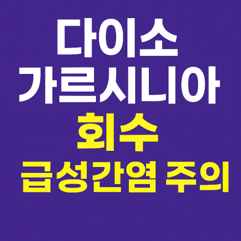 다이소 가르시니아 회수 관련 사진