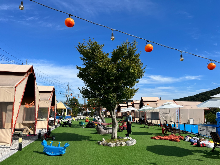 파인벨리 글램핑장 낮 모습