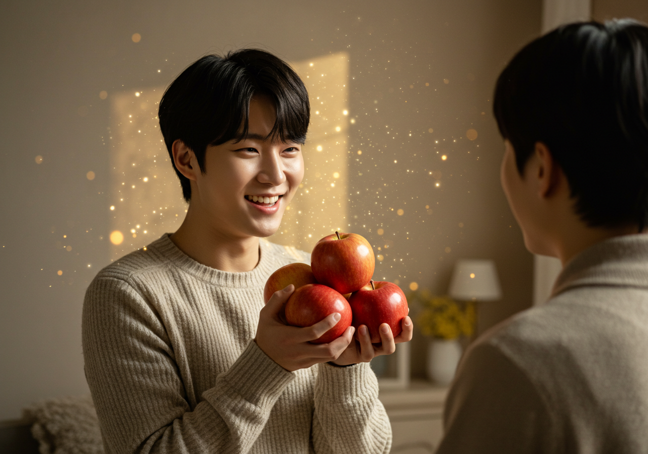 사과를 사거나 선물받는 꿈 - 기회와 관계의 신호