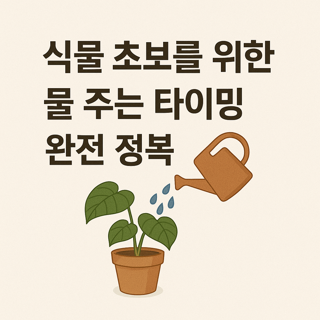 식물 초보를 위한 물 주는 타이밍 완전 정복 사진
