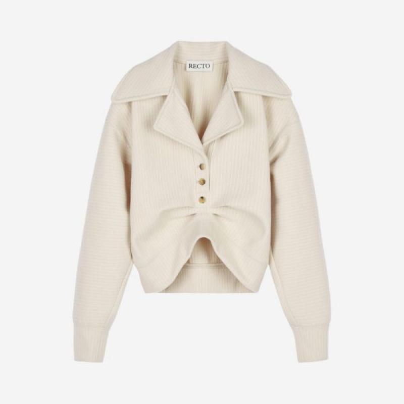 렉토 우먼 더블 니트 저지-블렌드 폴로 스웨트셔츠 라이트 Recto Women Double Knit Jersey-Blend P