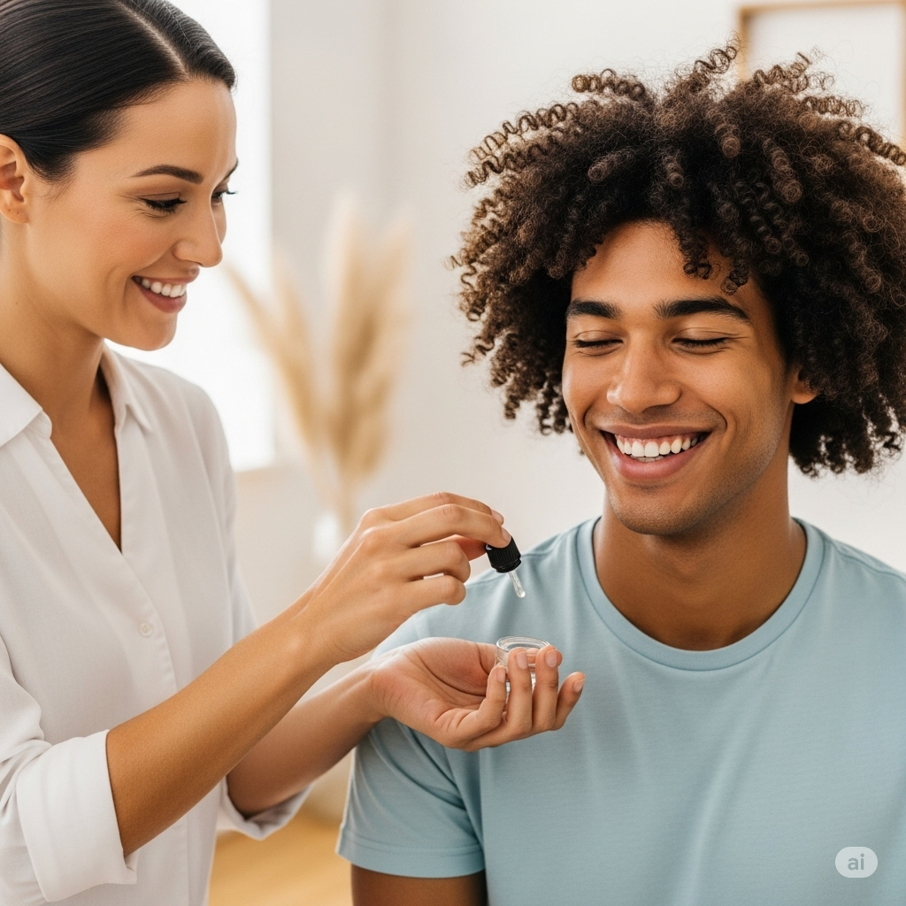 서비스 제공자와 고객 간의 긍정적인 상호 작용을 보여줍니다.