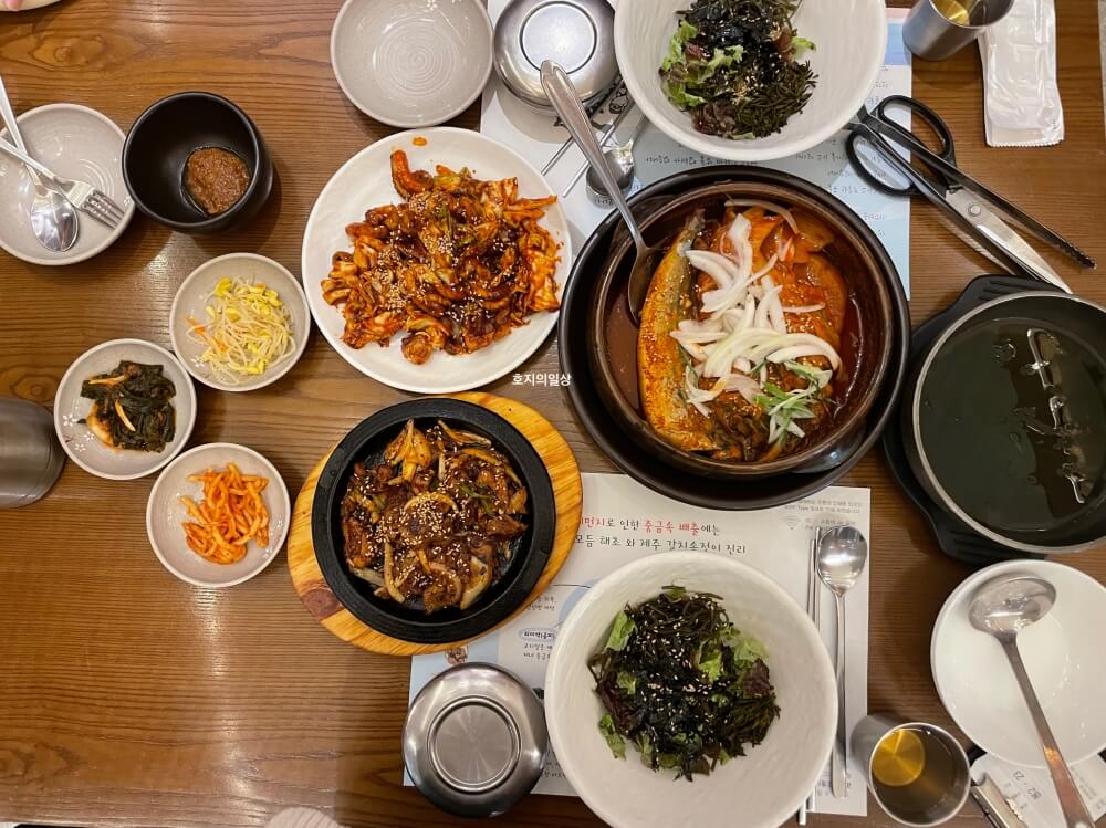 동탄 해산물 한정식 맛집 식당 해올 - 세번째 방문 메뉴