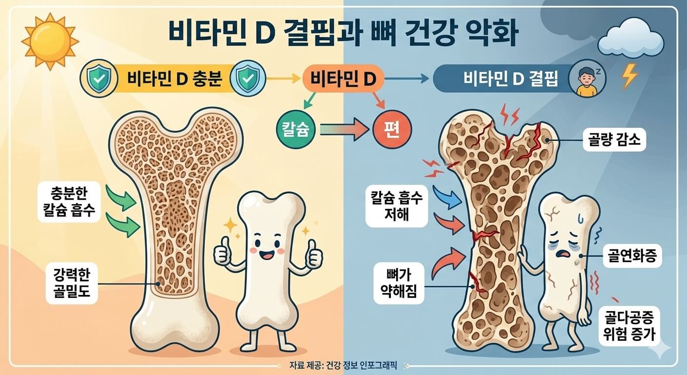 비타민D 결핍 시 뼈 건강