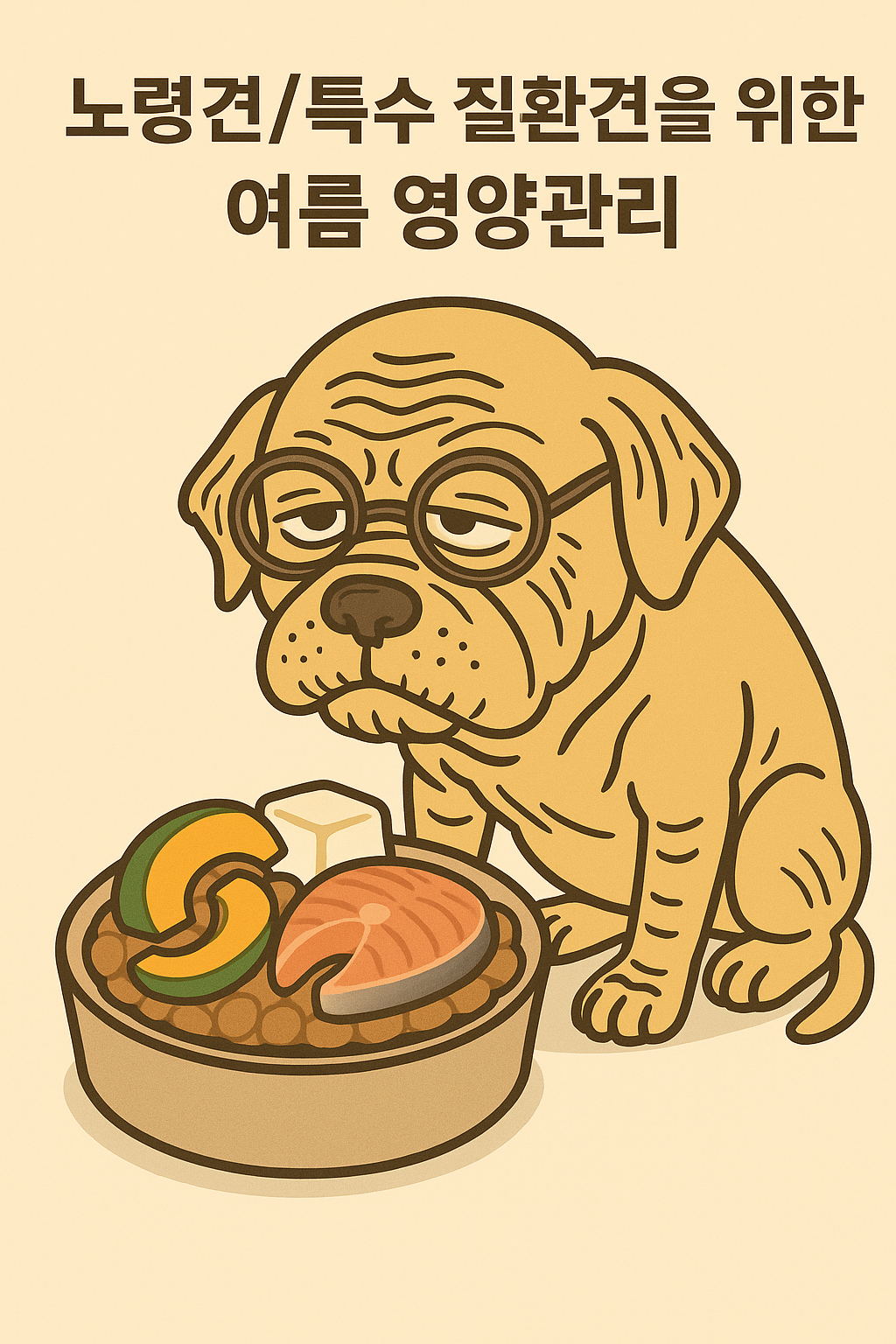 노령견을 위한 여름 영양관리 이미지