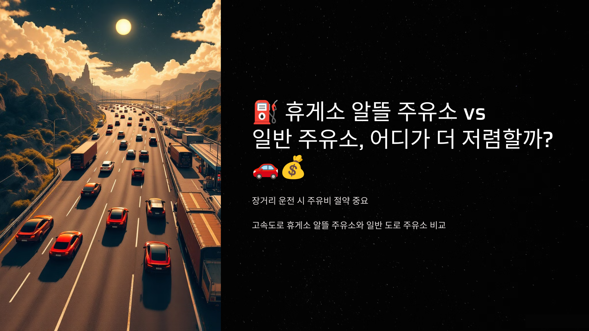 휴게소 알뜰 주유소 vs 일반 주유소, 어디가 더 저렴할까?