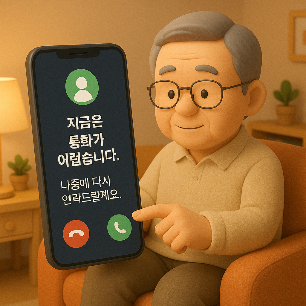 전화 못받을 때, 전화 못받을때 문자 보내는 방법