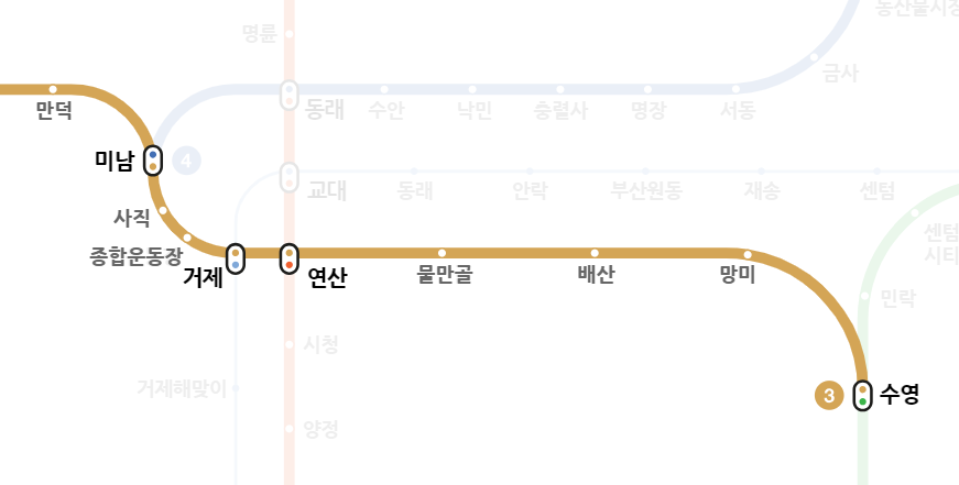 부산 3호선 노선도 크게 보기