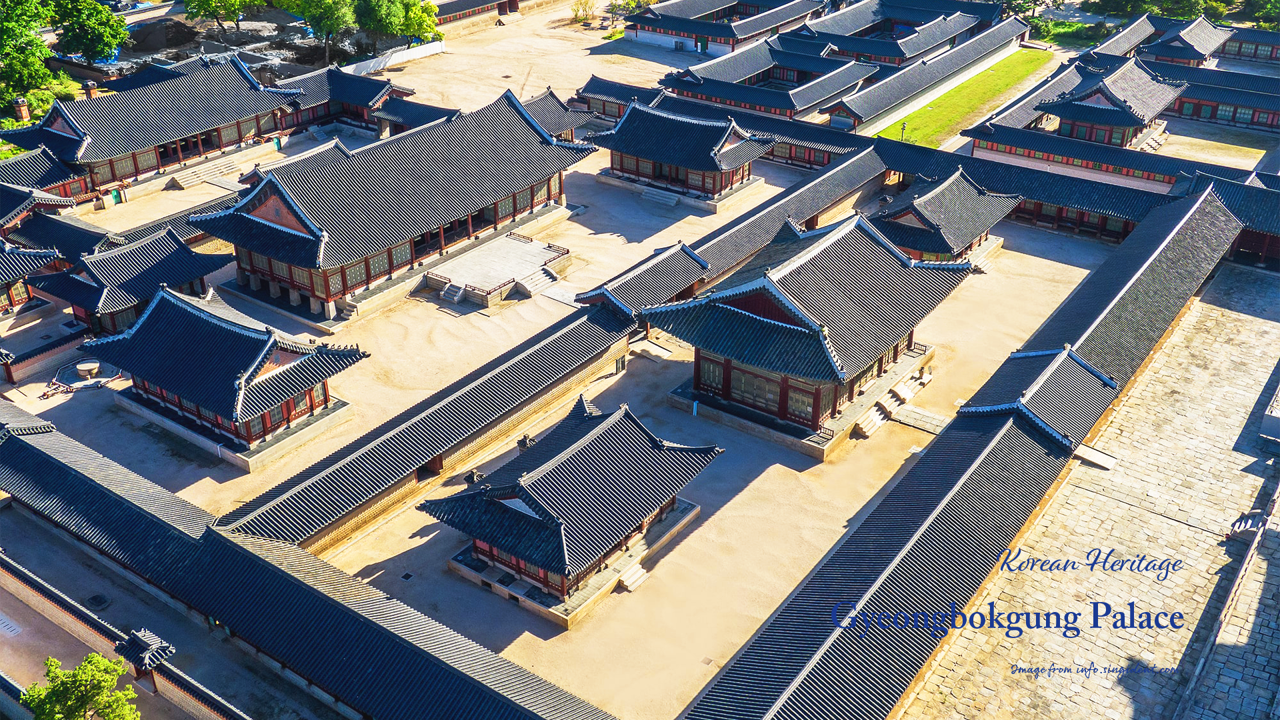 07 위에서 내려다본 사정전 전경 C - Gyeongbokgung Palace, Korean Heritage 경복궁배경화면