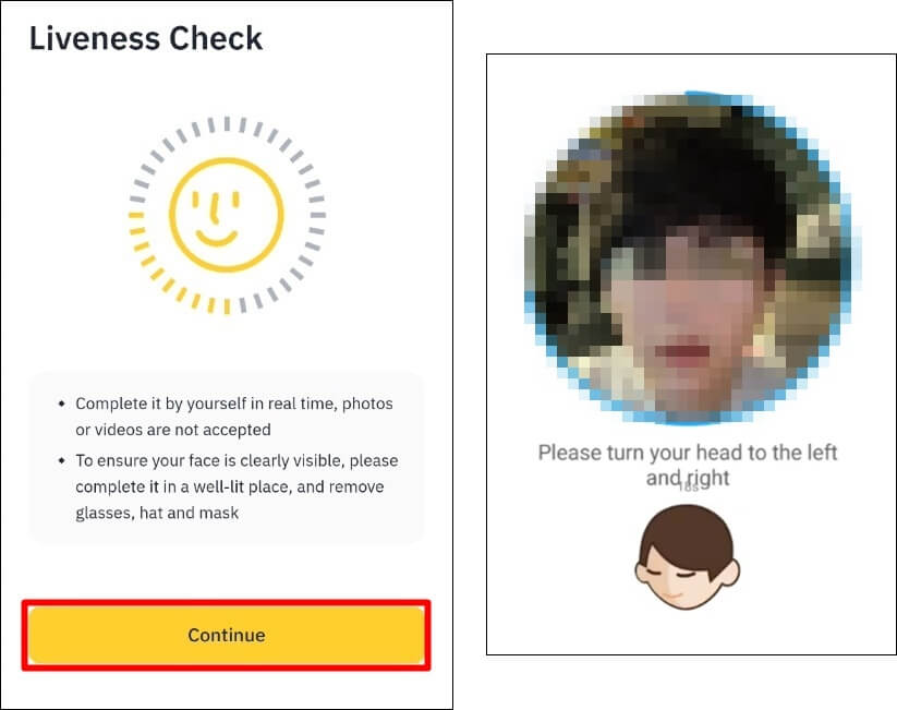 얼굴 촬영 주의사항 및 촬영중 캡쳐