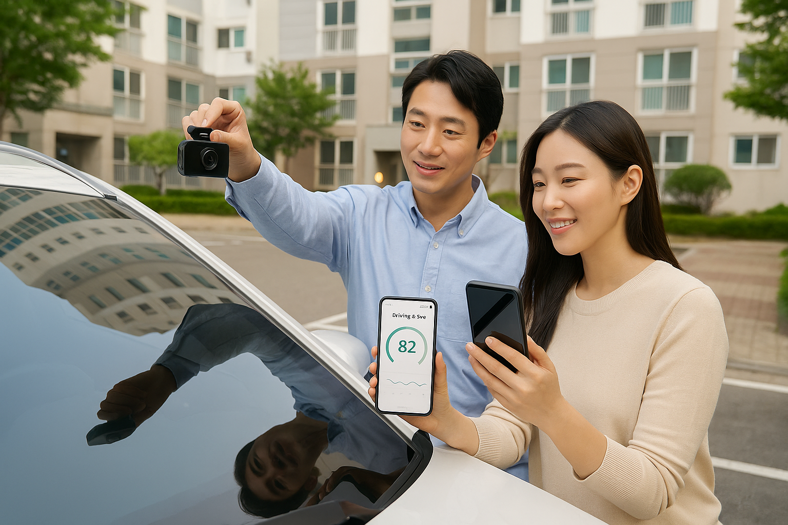 블랙박스가 적용된 운전점수 앱 확인