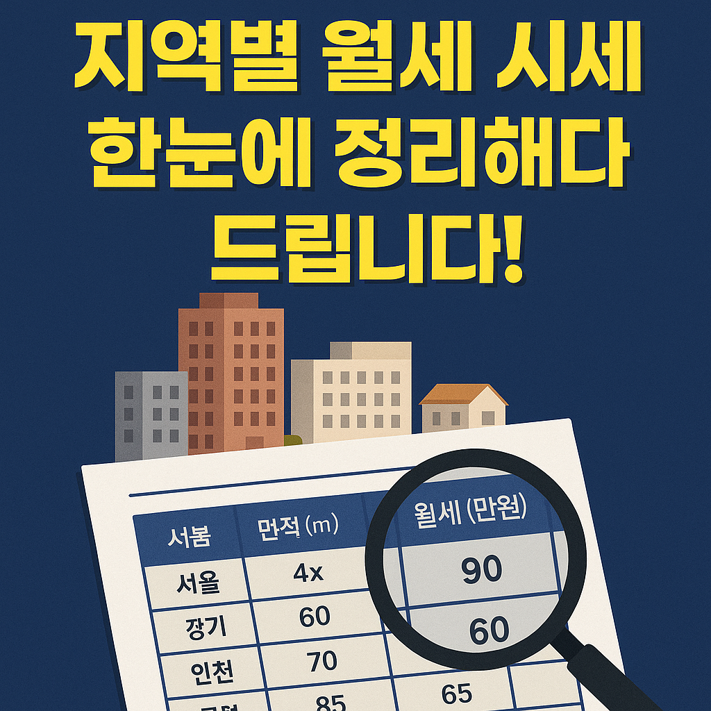 월세 시세표 안 보고 투자하면 무조건 당합니다 &ndash; 지역별 시세 정리와 분석 가이드