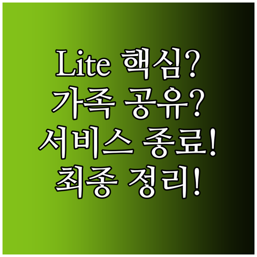 유튜브 라이트 가족 공유 가능 여부와..